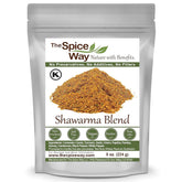 The Spice Way frasco shawarma frente, presentación clara y lista