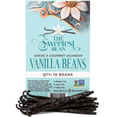 The Sweetest Bean paquete frontal de vainas frescas mostrando calidad premium