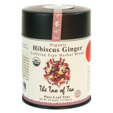 The Tao of Tea lata frontal mostrando etiqueta y cantidad, almacenamiento práctico