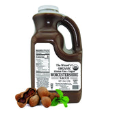 The Wizard's Sauces frente del envase 128 oz mostrando tamaño y diseño