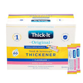 Thick-It frente del paquete mostrando 200 sobres, conveniente y práctico