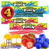 Think Candy bandeja frontal mostrando fresa y blue raspberry, ideal para compartir