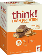 think! empaque frontal Caja de 12 barras, práctica y lista para llevar