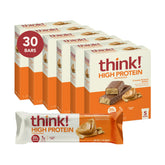 think! barra crema de cacahuate frontal con empaque claro y nutritivo