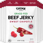 Think Jerky frente del empaque mostrando diseño y beneficios claros