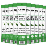 Think Jerky empaque frontal jalapeño mostrando el paquete y beneficios