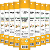 Think Jerky pack frontal mostrando 20 bastones, ideal para snacks proteicos