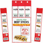 Think Jerky frente del empaque con branding y edición limitada, muestra conveniencia