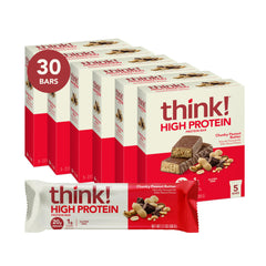 thinkThin barra Chunky Peanut Butter vista frontal, aporte proteico práctico