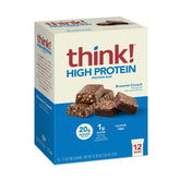 thinkThin empaques de 12 barras Brownie Crunch, suministro semanal conveniente