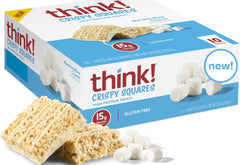 thinkThin empaque frontal del 10 pack mostrando proteínas y calorías
