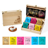 Thoughtfully caja de madera frontal elegante lista para regalar
