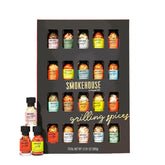 Thoughtfully frascos frontales con 20 rubs para barbacoa, variedad inmediata