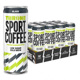Throne Sport Coffee empaque frontal mostrando el diseño y practicidad