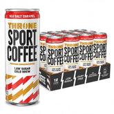 Throne Sport Coffee lata frontal mostrando diseño y conveniencia