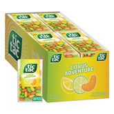 Tic Tac frente del envase mostrando diseño portátil y color cítrico