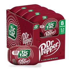 Tic Tac Dr Pepper frente del empaque mostrando un pack práctico y portátil