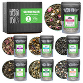 Tiesta Tea frontal del paquete con los siete sobres, ideal para regalar