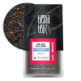 Tiesta Tea embalaje frontal mostrando el pouch resellable y marca