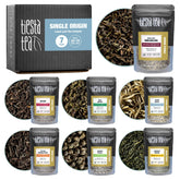 Tiesta Tea estuche frontal con siete muestras, ideal para degustar variedades
