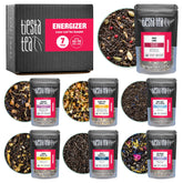 Tiesta Tea presentación del set con siete pouches y beneficio variedad