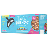 TIKI PETS pack frontal mostrando latas surtidas y beneficios de variedad