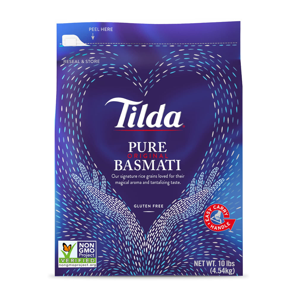 Tilda bolsa frontal de 10 libras mostrando el logo y presentación, conserva frescura