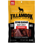 Tillamook Country Smoker empaque frontal mostrando tamaño y marca, cómodo para llevar