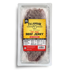 Tillamook Country Smoker frente del empaque mostrando bandeja y porción beneficiosa