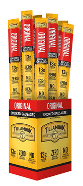 Tillamook Country Smoker frente del empaque mostrando porciones individuales y conveniencia