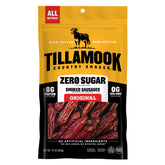 Tillamook Country Smoker frente del paquete con información clara y práctico formato