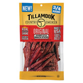 TILLAMOOK COUNTRY SMOKER paquete frontal mostrando etiqueta y tamaño, sabor ahumado