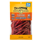 Tillamook Country Smoker pack frontal mostrando salchichas teriyaki y conveniencia