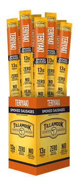 TILLAMOOK COUNTRY SMOKER empaque frontal mostrando 24 uds y beneficio portabilidad