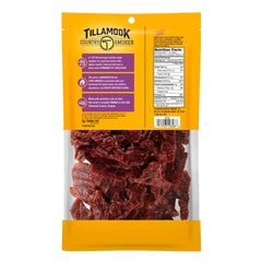 Tillamook Country Smoker close-up de tirilla y textura para apreciar masticabilidad