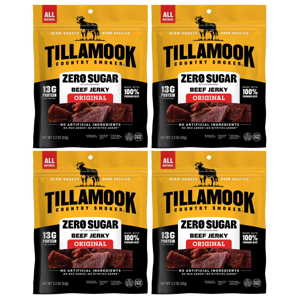 Tillamook Country Smoker frente del paquete mostrando sabor Original y conveniencia