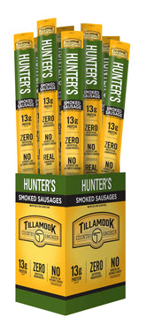Tillamook Country Smoker frente del empaque mostrando 24 unidades y fácil transporte