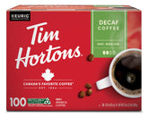 Tim Hortons caja de 100 cápsulas K-Cup vista frontal muestra conveniencia