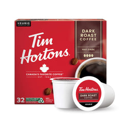 Tim Hortons caja frontal con cápsulas K-Cup y presentación clara