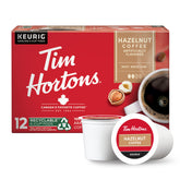 Tim Hortons paquete frontal hazelnut mostrando diseño y conveniencia