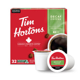 Tim Hortons paquete frontal de 32 cápsulas K-Cup con sabor descafeinado