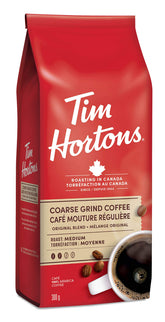 Tim Hortons paquete frontal mostrando etiqueta y beneficio de frescura