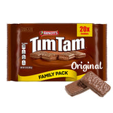 Tim Tam empaque frontal mostrando el formato familiar y atractivo