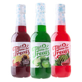 Time For Treats pack frontal mostrando las tres botellas y sabores, práctico para fiestas