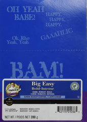Timothy's World Coffee mostrando el frente del paquete Emeril's Big Easy Bold con diseño claro
