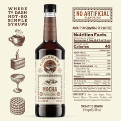 Tippleman's textura del sirope mocha espeso y brillante que realza bebidas