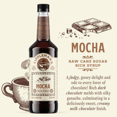 Tippleman's mocha servido en latte con espuma, aporta sabor intenso y crema