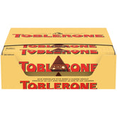 Toblerone embalaje frontal mostrando 20 barras, ideal para regalar