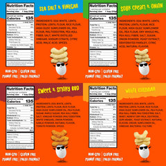 Todd's Better Snacks primer plano de textura crujiente del puff, aspecto ligero y aireado