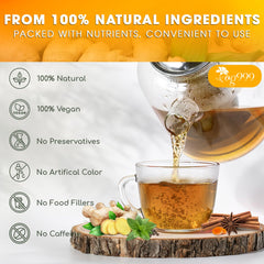 TOG999 etiqueta con lista de ingredientes naturales para transparencia